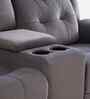 Norton Velvet 2 Seater Manual Recliner with Basic Console in Grey Colour