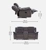 Norton Velvet 2 Seater Manual Recliner with Basic Console in Grey Colour