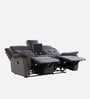 Norton Velvet 2 Seater Manual Recliner with Basic Console in Grey Colour
