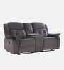Norton Velvet 2 Seater Manual Recliner with Basic Console in Grey Colour