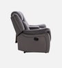 Norton Velvet 2 Seater Manual Recliner with Basic Console in Grey Colour