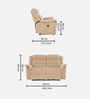 Norton Velvet 2 Seater Motorised Recliner In Beige Colour With Charging Port