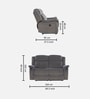 Norton Velvet 2 Seater Motorised Recliner In Grey Colour With Charging Port