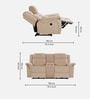 Norton Velvet 2 Seater Motorised Recliner with Basic Console in Beige Colour