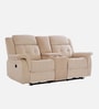 Norton Velvet 2 Seater Motorised Recliner with Basic Console in Beige Colour