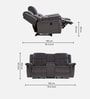 Norton Velvet 2 Seater Motorised Recliner with Basic Console in Grey Colour
