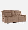 Norton Velvet 2 Seater Motorised Recliner with Console in Brown Colour