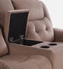 Norton Velvet 2 Seater Motorised Recliner with Console in Brown Colour