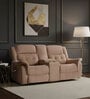 Norton Velvet 2 Seater Motorised Recliner with Console in Brown Colour