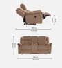 Norton Velvet 2 Seater Motorised Recliner with Console in Brown Colour