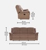 Norton Velvet 3 Seater Manual Recliner In Brown Colour
