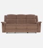 Norton Velvet 3 Seater Manual Recliner In Brown Colour