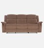 Norton Velvet 3 Seater Manual Recliner In Brown Colour