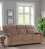 Norton Velvet 3 Seater Manual Recliner In Brown Colour