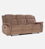 Norton Velvet 3 Seater Manual Recliner In Brown Colour