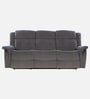 Norton Velvet 3 Seater Manual Recliner In Grey Colour