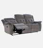Norton Velvet 3 Seater Manual Recliner In Grey Colour
