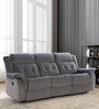 Norton Velvet 3 Seater Manual Recliner In Grey Colour