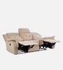 Norton Velvet 3 Seater Manual Recliner with console in Beige Colour