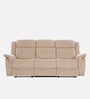 Norton Velvet 3 Seater Manual Recliner with console in Beige Colour