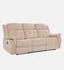 Norton Velvet 3 Seater Manual Recliner with console in Beige Colour