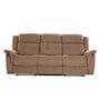 Norton Velvet 3 Seater Manual Recliner with console in Brown Colour