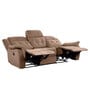 Norton Velvet 3 Seater Manual Recliner with console in Brown Colour