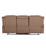 Norton Velvet 3 Seater Manual Recliner with console in Brown Colour
