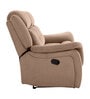 Norton Velvet 3 Seater Manual Recliner with console in Brown Colour