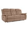 Norton Velvet 3 Seater Manual Recliner with console in Brown Colour