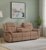 Norton Velvet 3 Seater Manual Recliner with console in Brown Colour