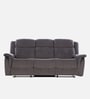Norton Velvet 3 Seater Manual Recliner with console in Grey Colour