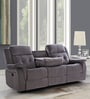 Norton Velvet 3 Seater Manual Recliner with console in Grey Colour