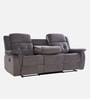 Norton Velvet 3 Seater Manual Recliner with console in Grey Colour