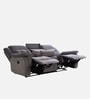 Norton Velvet 3 Seater Manual Recliner with console in Grey Colour
