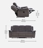 Norton Velvet 3 Seater Manual Recliner with console in Grey Colour