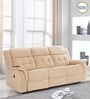 Norton Velvet 3 Seater Motorised Recliner In Beige Colour With Charging Port