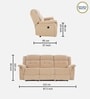 Norton Velvet 3 Seater Motorised Recliner In Beige Colour With Charging Port