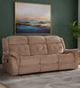 Norton Velvet 3 Seater Motorised Recliner In Brown Colour With Charging Port