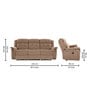 Norton Velvet 3 Seater Motorised Recliner In Brown Colour With Charging Port