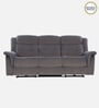 Norton Velvet 3 Seater Motorised Recliner In Grey Colour With Charging Port