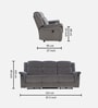 Norton Velvet 3 Seater Motorised Recliner In Grey Colour With Charging Port