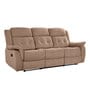 Norton Velvet 3 Seater Motorized Recliner with console in Brown Colour