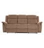 Norton Velvet 3 Seater Motorized Recliner with console in Brown Colour