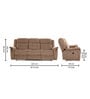 Norton Velvet 3 Seater Motorized Recliner with console in Brown Colour