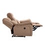 Norton Velvet 3 Seater Motorized Recliner with console in Brown Colour