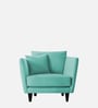 Norway Velvet 1 Seater Sofa in Barmuda Aqua Colour