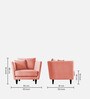 Norway Velvet 1 Seater Sofa in Blush Pink Colour