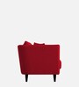 Norway Velvet 1 Seater Sofa in Cherry Red Colour