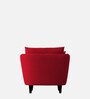Norway Velvet 1 Seater Sofa in Cherry Red Colour